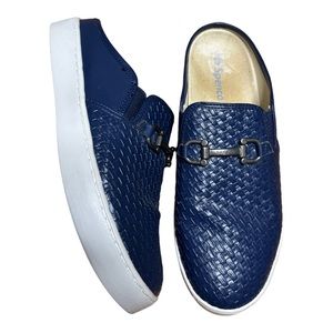 Spenco Durham Slide Navy Blue Buckle Detail Size 11 Womens